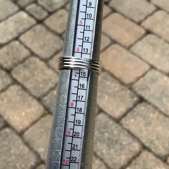 NATURAL LABRADORITE ROUGH 925 STERLING SILVER RING, SIZE 6.5 - Picture 8 of 9